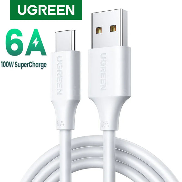 Ugreen 100W Usb Type C Cable 6A Huawei Honor 66W Xiaomi Fast Charging Data Cord 301635