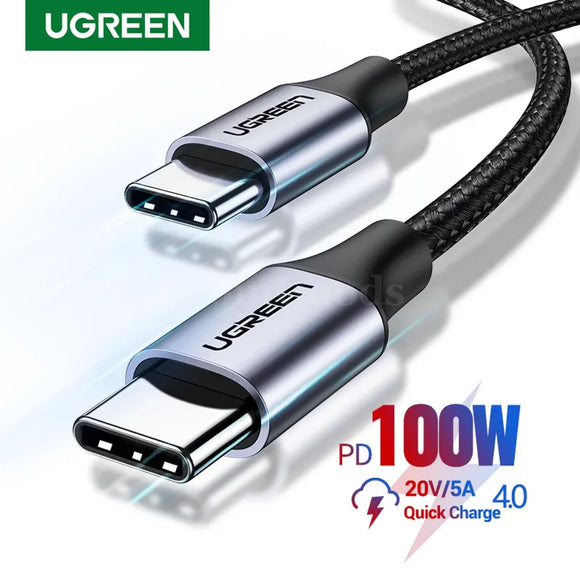 Ugreen 100W Usb Type C Cable Macbook Ipad Samsung Xiaomi Fast Charging Cord 5A 301635