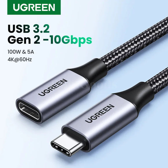 Ugreen Usb Type C Extension Cable Extender Cord Thunderbolt 3 Xiaomi Nintendo 301635